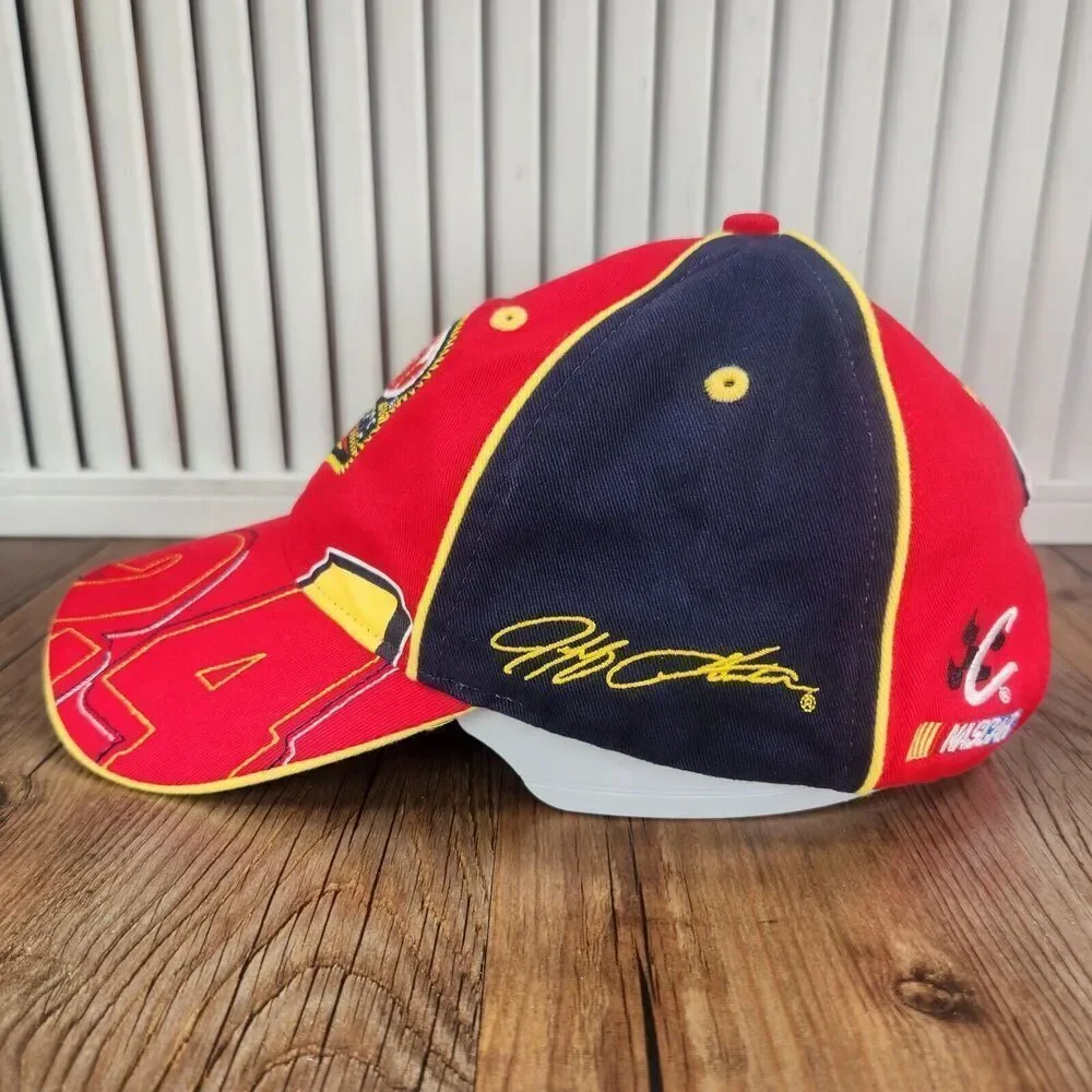 Du Pont Motorsports Jeff Gordon #24 Hendrick Strapback Hat Cap Racing Red NASCAR